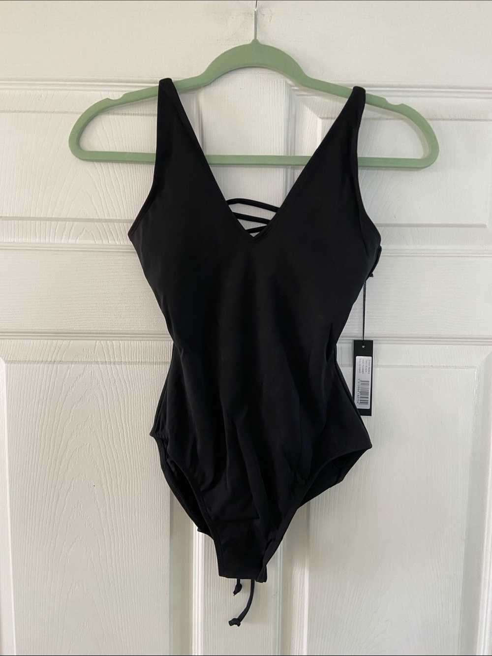 NWT Ta3 Plungey Corset Shapewear Black One Piece  Swimsuit XS SHORT UPF 50+